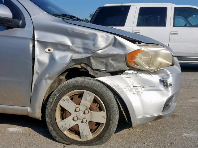 KL1TD56678B148843 - 2008 CHEVROLET AVEO BASE Күміс фото 9