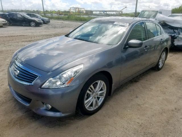 JN1CV6AP6DM713726 - 2013 INFINITI G37 BASE GRAY photo 2