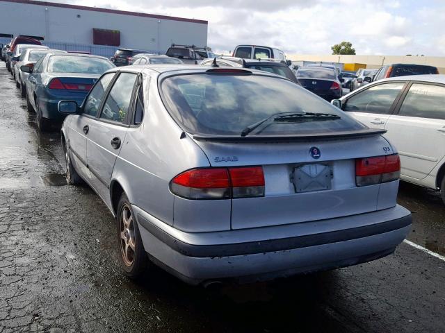 YS3DD58HX12024625 - 2001 SAAB 9-3 SILVER photo 3