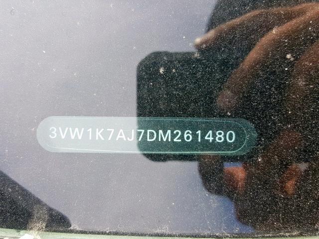 3VW1K7AJ7DM261480 - 2013 VOLKSWAGEN JETTA BASE 绿色 照片 10