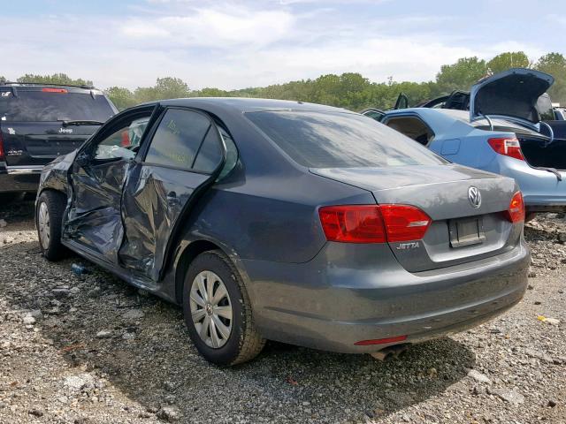 3VW1K7AJ7DM261480 - 2013 VOLKSWAGEN JETTA BASE 绿色 照片 3