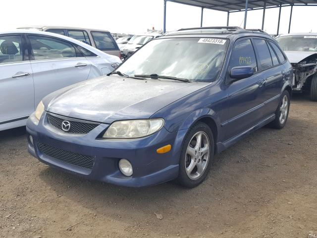 JM1BJ246621575765 - 2002 MAZDA PROTEGE PR BLUE photo 2