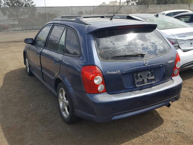 JM1BJ246621575765 - 2002 MAZDA PROTEGE PR BLUE photo 3