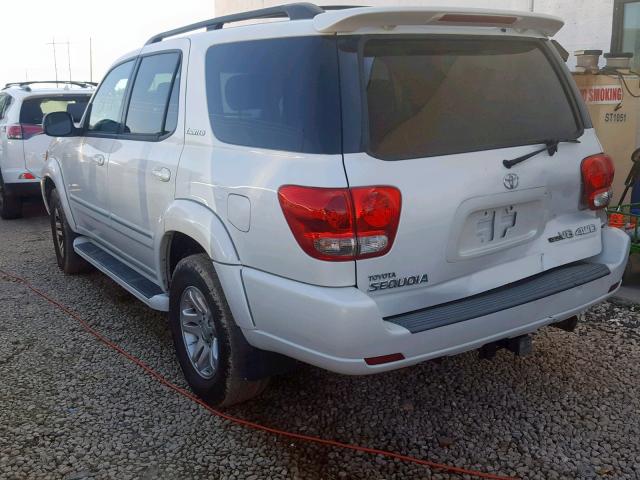 5TDBT48AX6S272386 - 2006 TOYOTA SEQUOIA LI WHITE photo 3