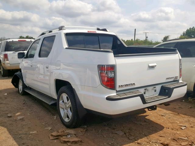 5FPYK1F56DB008446 - 2013 HONDA RIDGELINE WHITE photo 3