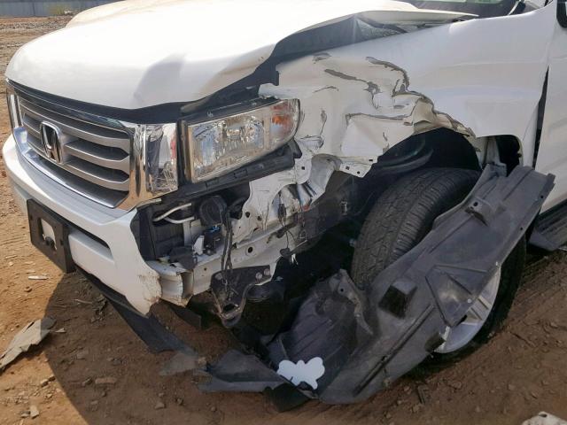 5FPYK1F56DB008446 - 2013 HONDA RIDGELINE WHITE photo 9