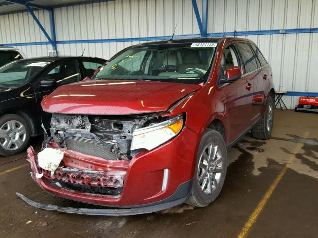 2FMDK4KCXDBA52360 - 2013 FORD EDGE LIMIT RED photo 2