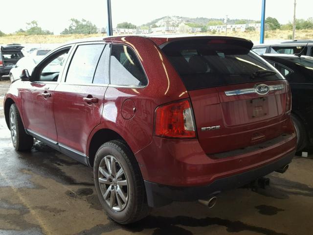 2FMDK4KCXDBA52360 - 2013 FORD EDGE LIMIT RED photo 3