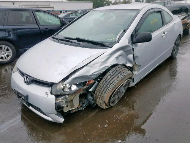 2HGFG12657H583895 - 2007 HONDA CIVIC LX SILVER photo 2