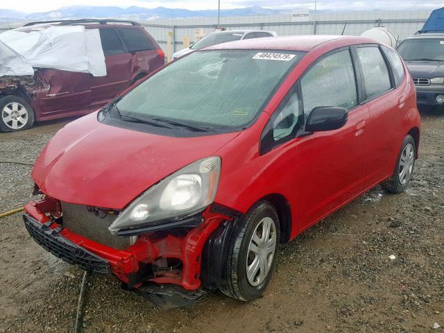 JHMGE87289S063675 - 2009 HONDA FIT RED photo 2