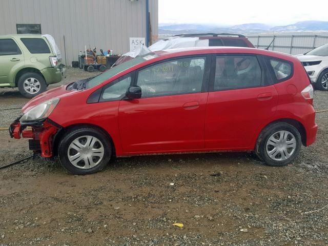 JHMGE87289S063675 - 2009 HONDA FIT RED photo 9