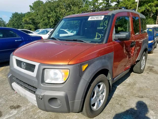 5J6YH28674L033009 - 2004 HONDA ELEMENT EX ORANGE photo 2