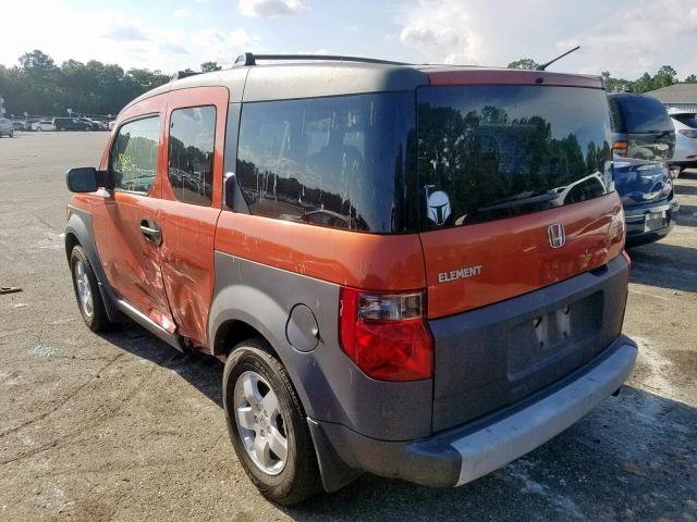 5J6YH28674L033009 - 2004 HONDA ELEMENT EX ORANGE photo 3