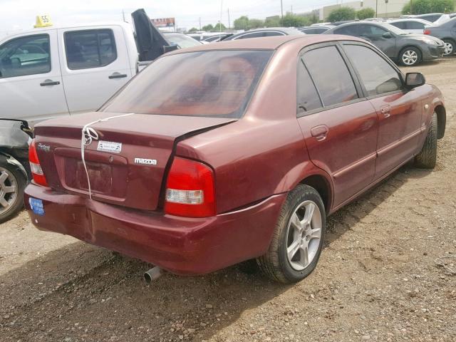 JM1BJ225630138544 - 2003 MAZDA PROTEGE DX MAROON photo 4