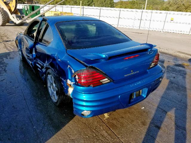 1G2NE12T9XM893104 - 1999 PONTIAC GRAND AM S BLUE photo 3