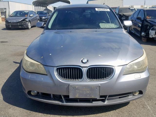 WBANA53534B176233 - 2004 BMW 525 I SILVER photo 9