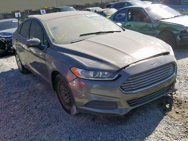 3FA6P0G70DR380378 - 2013 FORD FUSION S GRAY photo 1