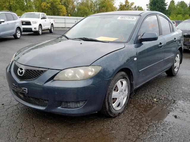 JM1BK12F361446317 - 2006 MAZDA 3 I GREEN photo 2