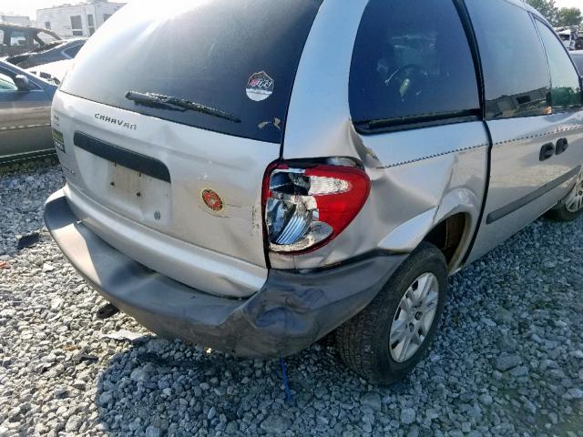 1D4GP25RX5B309700 - 2005 DODGE CARAVAN SE GRAY photo 9