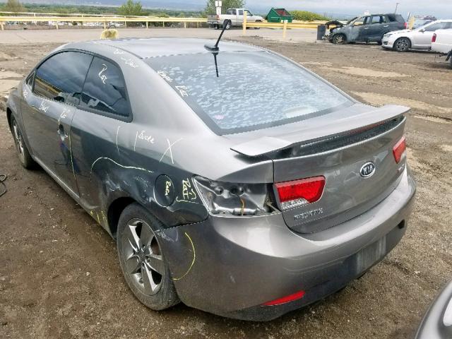 KNAFU6A29B5385448 - 2011 KIA FORTE EX GRAY photo 3