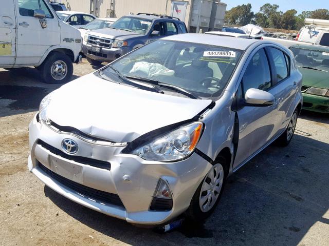 JTDKDTB31E1059226 - 2014 TOYOTA PRIUS C GRAY photo 2