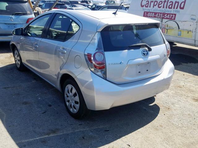 JTDKDTB31E1059226 - 2014 TOYOTA PRIUS C GRAY photo 3