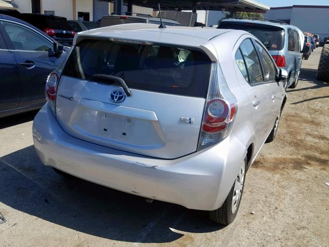 JTDKDTB31E1059226 - 2014 TOYOTA PRIUS C GRAY photo 4