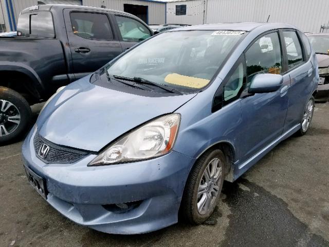 JHMGE8H65BC016377 - 2011 HONDA FIT SPORT BLUE photo 2