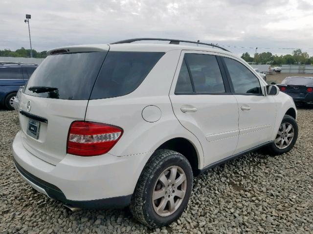 4JGBB86E36A082745 - 2006 MERCEDES-BENZ ML 350 WHITE photo 4