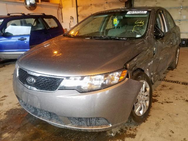 KNAFU4A24C5562395 - 2012 KIA FORTE EX GRAY photo 2