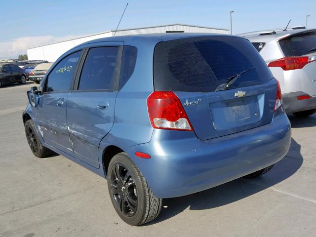 KL1TD66697B779324 - 2007 CHEVROLET AVEO BASE ლურჯი ფოტო 3