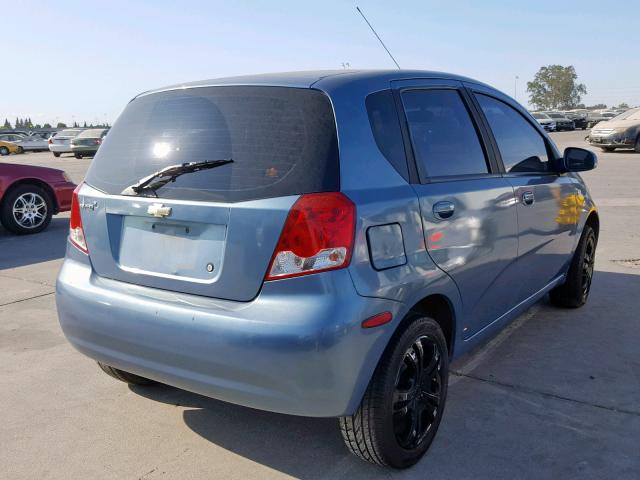 KL1TD66697B779324 - 2007 CHEVROLET AVEO BASE ლურჯი ფოტო 4