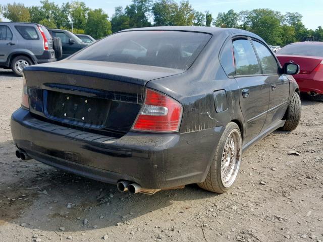 4S3BL686956205252 - 2005 SUBARU LEGACY GT BLACK photo 4