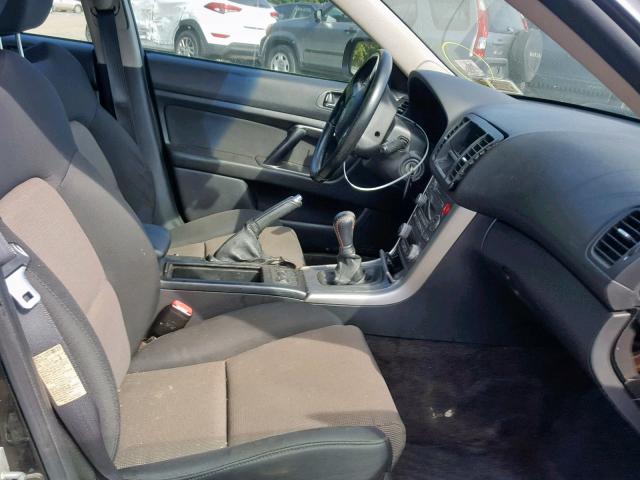 4S3BL686956205252 - 2005 SUBARU LEGACY GT BLACK photo 5