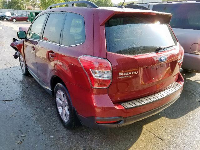 JF2SJAJCXEH557044 - 2014 SUBARU FORESTER 2 MAROON photo 3