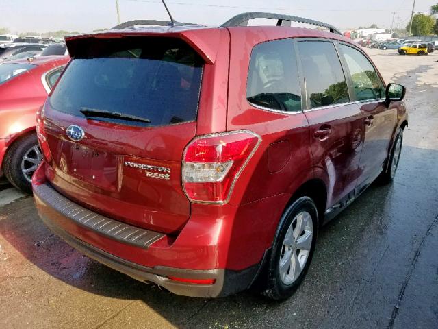 JF2SJAJCXEH557044 - 2014 SUBARU FORESTER 2 MAROON photo 4