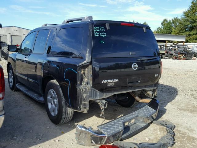 5N1AA08A36N721550 - 2006 NISSAN ARMADA SE BLACK photo 3