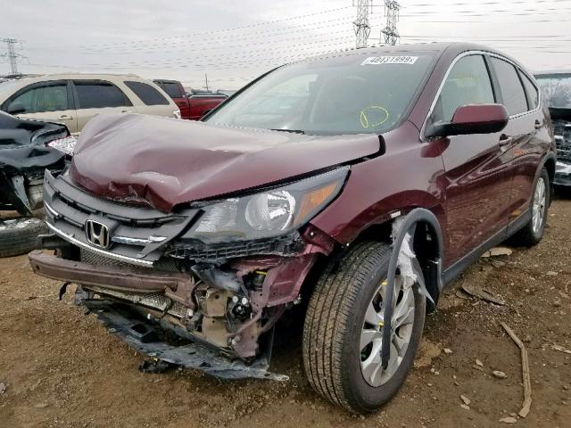 5J6RM4H57CL073950 - 2012 HONDA CR-V EX BURGUNDY photo 2