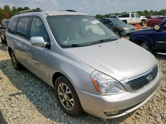 KNDMG4C72E6539236 - 2014 KIA SEDONA LX SILVER photo 1