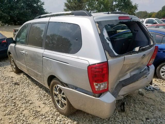 KNDMG4C72E6539236 - 2014 KIA SEDONA LX SILVER photo 3