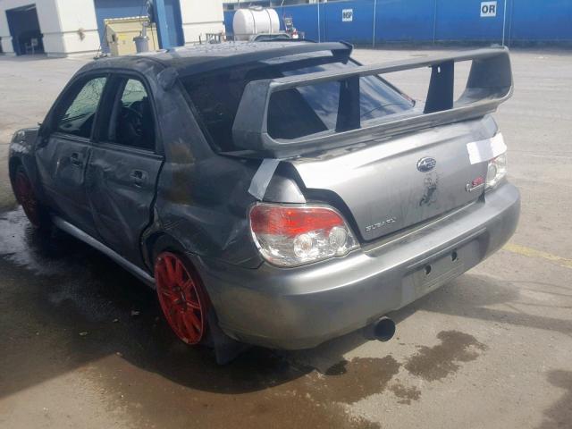 JF1GD76617L514431 - 2007 SUBARU IMPREZA WR GRAY photo 3