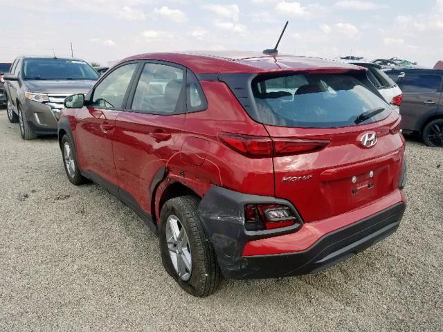 KM8K1CAA1KU299987 - 2019 HYUNDAI KONA SE RED photo 3