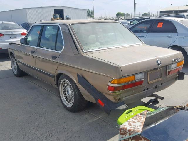 WBADK8301F9546863 - 1985 BMW 528 E AUTO TAN photo 3