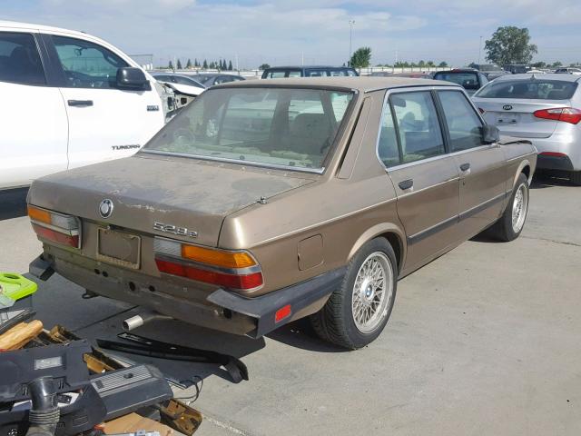 WBADK8301F9546863 - 1985 BMW 528 E AUTO TAN photo 4