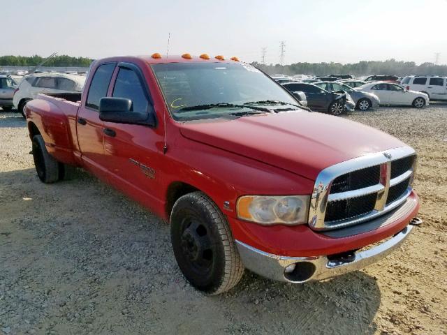 3D7MA48C54G110182 - 2004 DODGE RAM 3500 S RED photo 1