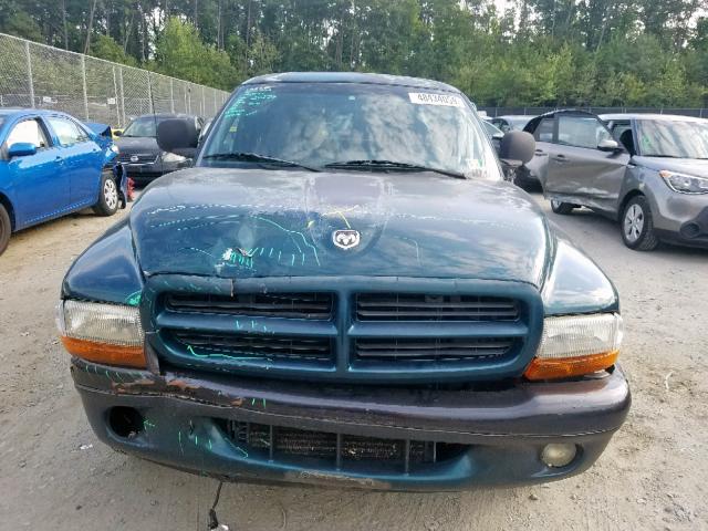 1B7GL23XXVS255793 - 1997 DODGE DAKOTA GREEN photo 9