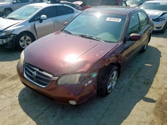 JN1CA31D61T629875 - 2001 NISSAN MAXIMA GXE MAROON photo 2