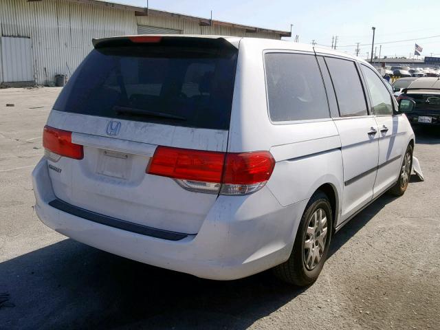 5FNRL38219B059644 - 2009 HONDA ODYSSEY LX WHITE photo 4