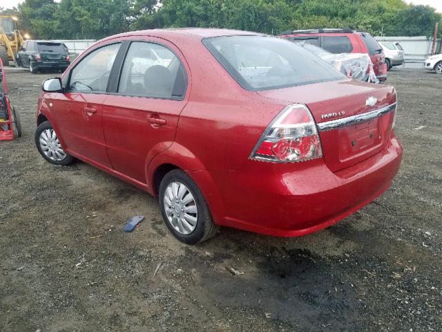 KL1TD56608B126988 - 2008 CHEVROLET AVEO BASE Qırmızı foto 3