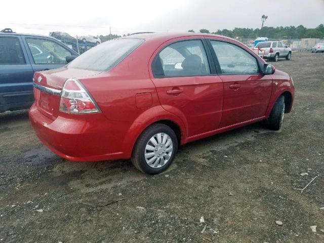 KL1TD56608B126988 - 2008 CHEVROLET AVEO BASE Qırmızı foto 4